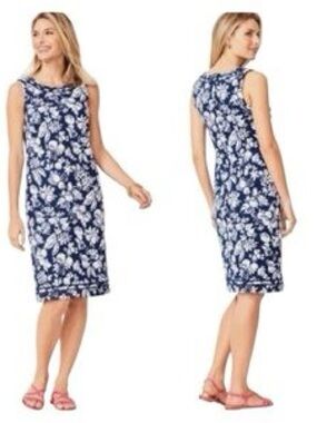 Talbots Mixed Fruit Textured Shift Dress In 4